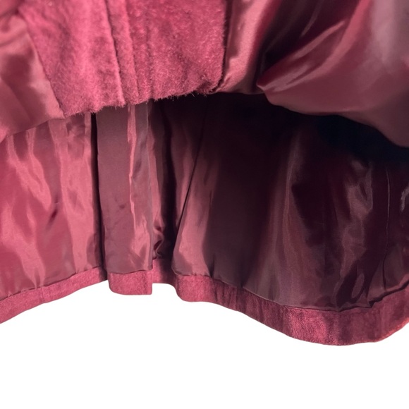 RUFF HEWN Well Worn Full Zip Deep Wine/Merlot Suede Moto Jacket Size XL - Picture 8 of 9